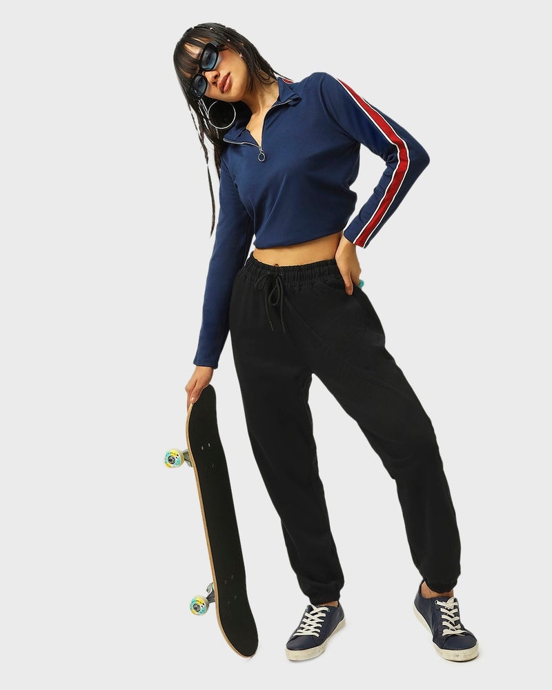 bewakoof Women's Black Oversized Joggers - Image 5